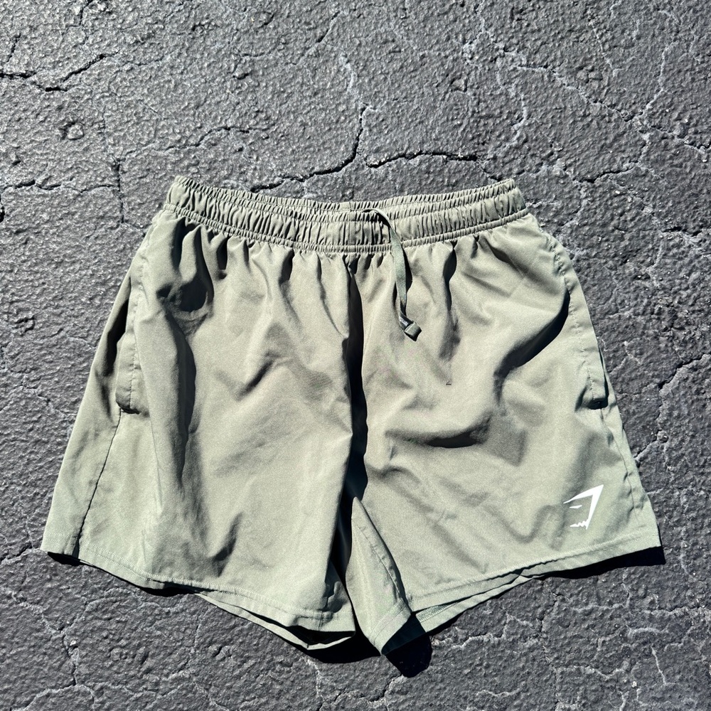 Men's Olive Green gymshark Athletic Shorts